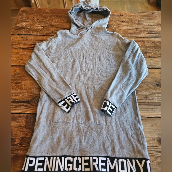 Opening Ceremony Gray Oversized Hoodie Dress Size S/M - Picture 6 of 13